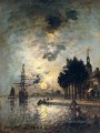Johan Barthold Jongkind Clair De Lune Paysage marin